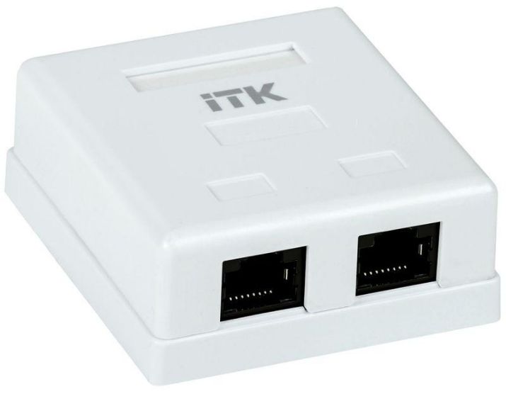 Изображение Розетка компьютерная 2-м ОП RJ45 кат.5E UTP ITK CS2-1C5EU-22