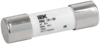 Изображение Вставка плавкая цилиндрическая ПВЦ 10х38 32А IEK CFL10-032