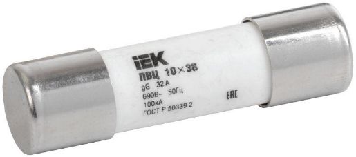 Изображение Вставка плавкая цилиндрическая ПВЦ 10х38 32А IEK CFL10-032