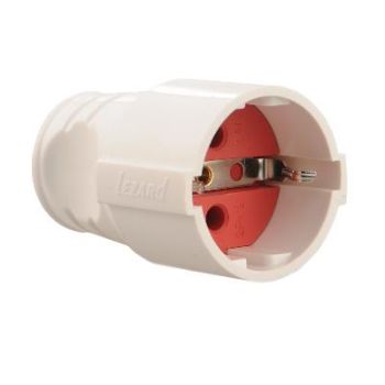 Изображение Розетка штепсельная Accessories с заземл. бел. LEZARD 715-0701-607