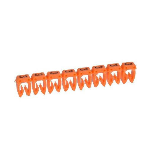Изображение Маркер каб. 0.5-1.5кв.мм CAB3 "3" оранж. (уп.1200шт) Leg 038213