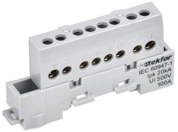 Изображение Шина L "фаза" изол. на универс. держ. 6х9-8-Ср TEKFOR IEK TF-NN10-08-KL-K03