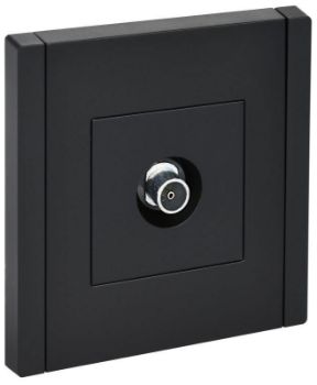 Изображение Розетка TV оконечная FORTE&PIANO FP128 черн. IEK FP-A10-O-K02