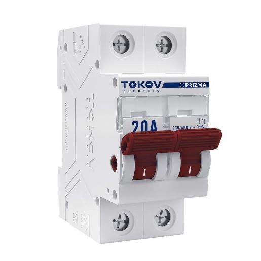 Изображение Выключатель нагрузки модульный 2П 20А TOKOV Electric TKE-PZ60-MDSI-2-20
