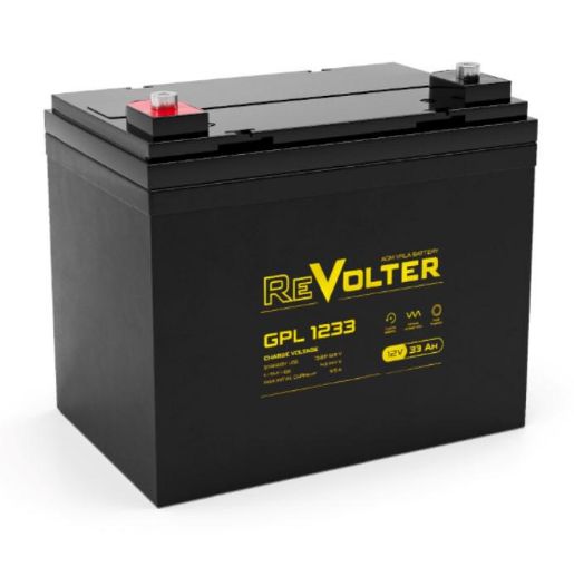 Изображение Аккумулятор 12В 33А.ч GPL 1233 REVOLTER 4614040030036