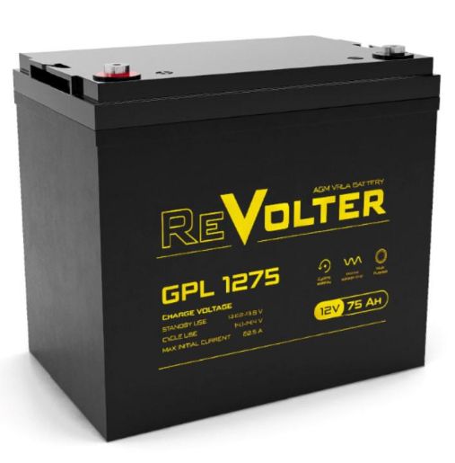 Изображение Аккумулятор 12В 75А.ч GPL 1275 REVOLTER 4614040030038