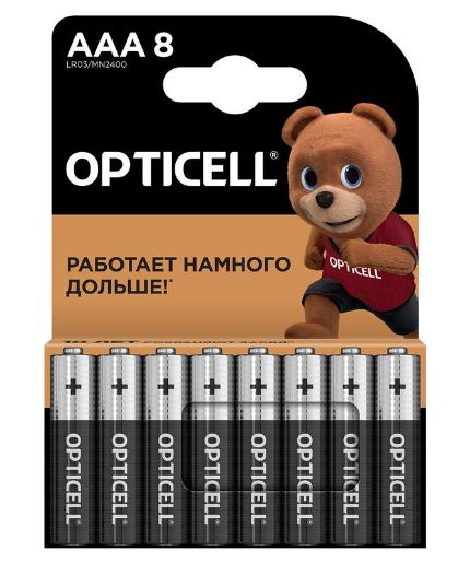 Изображение Элемент питания алкалиновый AAA/LR03 (блист. 8шт) Basic Opticell 5051009