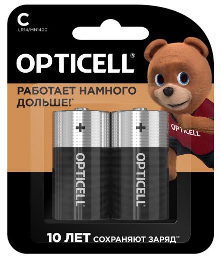 Изображение Элемент питания алкалиновый C/LR14 1.5В (блист. 2шт) Basic Opticell 5051004