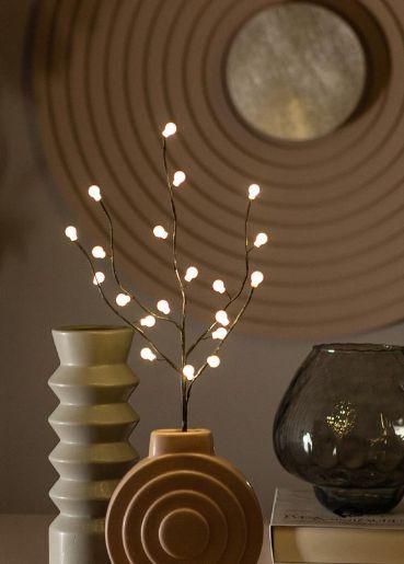 Изображение Ветвь имитация 45см черн. шар. 20LED 2хАА (не в компл.) КОСМОС KOC_INT-B123