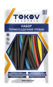 Изображение Набор трубок термоусадочных 3/1.5; 4/2; 5/2.5; 6/3; 8/4 100мм 30шт (6 цветов по 1шт каждого размера) TOKOV ELECTRIC TKE-THK-3-8-0.1-6С