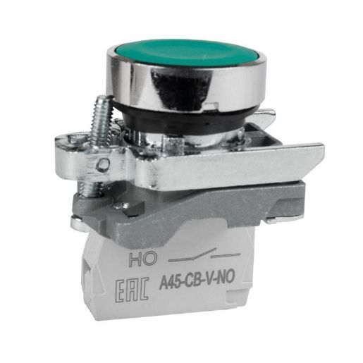 Изображение Кнопка OptiSignal D22 C4-P-310 зел. металл 1НО XB4BA31 КЭАЗ 332167