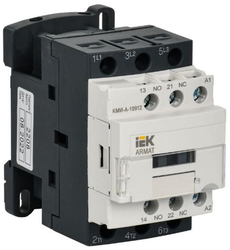 Изображение Контактор КМИ-А-10912 LC1D 9А кат. 230В AC 1НО+1НЗ AC-3 IEK AR-ACC-11-009-230-11