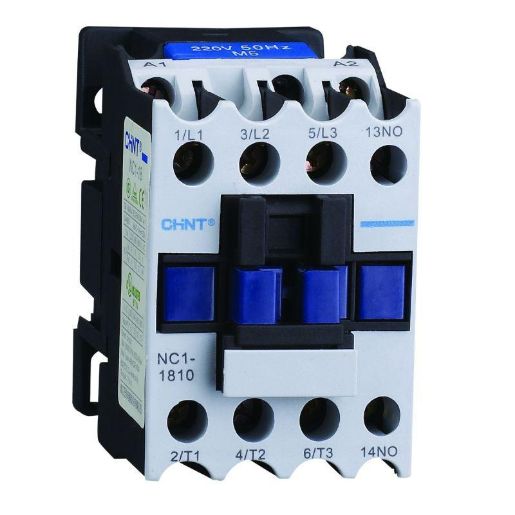 Изображение Контактор NC1-1810Z 18А кат. 24В DC 1НО (R) CHINT 221621