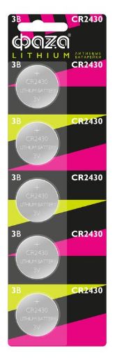 Изображение Элемент питания литиевый CR2430 3В BL-5 (блист.5шт) ФАZА 5027978