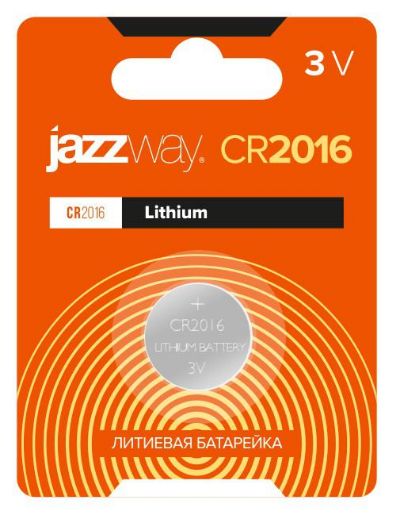 Изображение Элемент питания литиевый CR2016 3В BL-1 (блист.1шт) JazzWay 2852830