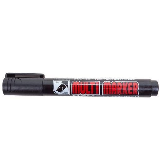 Изображение Маркер перманентный "Multi Marker Chisel" 5мм скошенный черн. Crown 08-8801