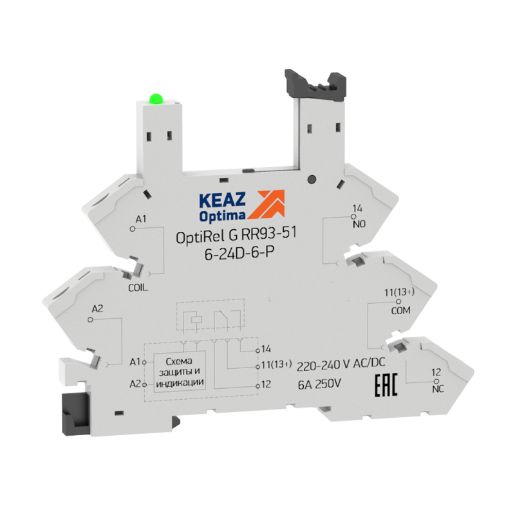 Изображение Розетка для реле OptiRel G RR93-51-220-240U-6-P КЭАЗ 281163