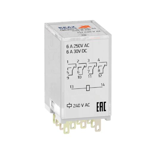 Изображение Реле промежуточное OptiRel G RP55-34-240-6-CO КЭАЗ 281115