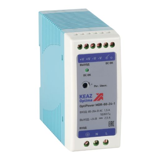 Изображение Блок питания OptiPower MDR-60-24-1 КЭАЗ 284541