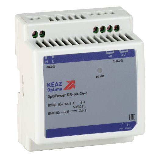 Изображение Блок питания OptiPower DR-60-24-1 КЭАЗ 284546