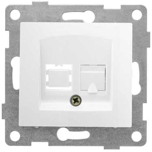 Изображение Розетка компьютерная 1-м СП Bravo RJ45 механизм бел. GUSI С10К1-001