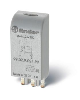 Изображение Модуль индикации и защиты LED + варистор 110...240В AC/DC зел. FINDER 9902023098