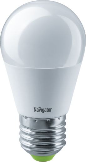 Изображение Лампа светодиодная 61 337 NLL-G45-8.5-230-4K-E27 8.5Вт шар матовая 4000К нейтр. бел. E27 680лм 176-264В Navigator 61337