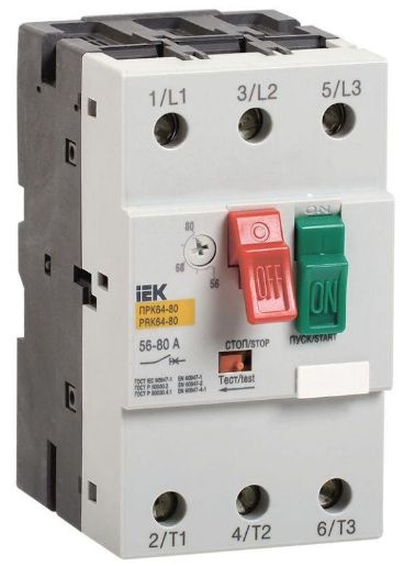 Изображение Пускатель ПРК64-63 In=64A Ir=40-63A Ue 660В IEK DMS22-63