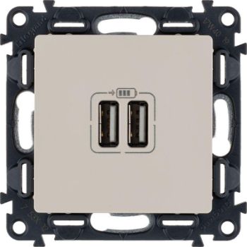 Изображение Розетка USB 2-м Valena Life 240В/5В 1500мА с лицев. панелью механизм сл. кость Leg 753512