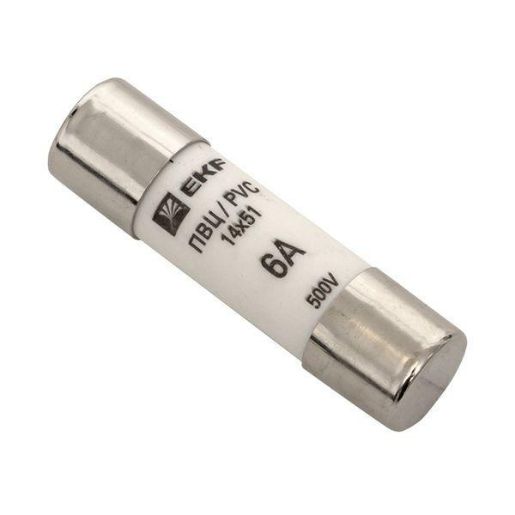 Изображение Вставка плавкая цилиндрическая ПВЦ 14х51 6А EKF pvc-14x51-6