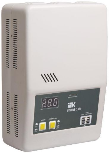 Изображение Стабилизатор напряжения Ecoline 5кВА настен. IEK IVS27-1-05000