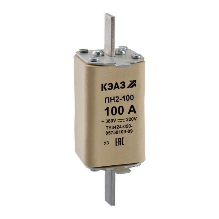 Изображение Вставка плавкая ПН2 100 31.5А У3 КЭАЗ 110865
