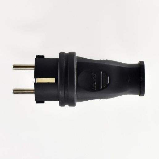Изображение Вилка кабельная 1ф 1х16А 2P+E 220-240В IP44 каучук LEZARD 106-0400-0105/105