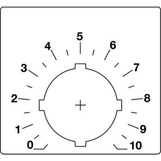 Изображение Шильдик для потенциометра (со шкалой) ABB SK615562-88