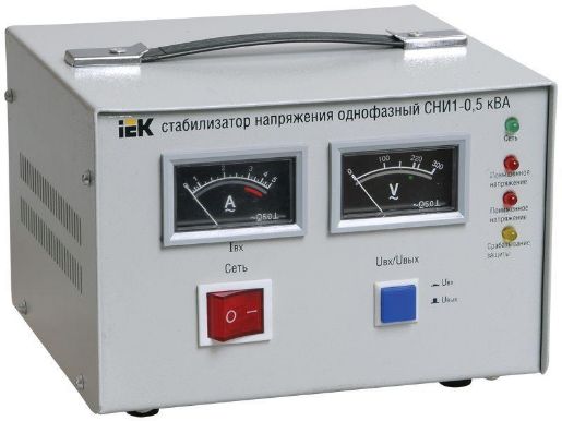 Изображение Стабилизатор напряжения СНИ 1/220 0.5кВА 1ф IEK IVS10-1-00500